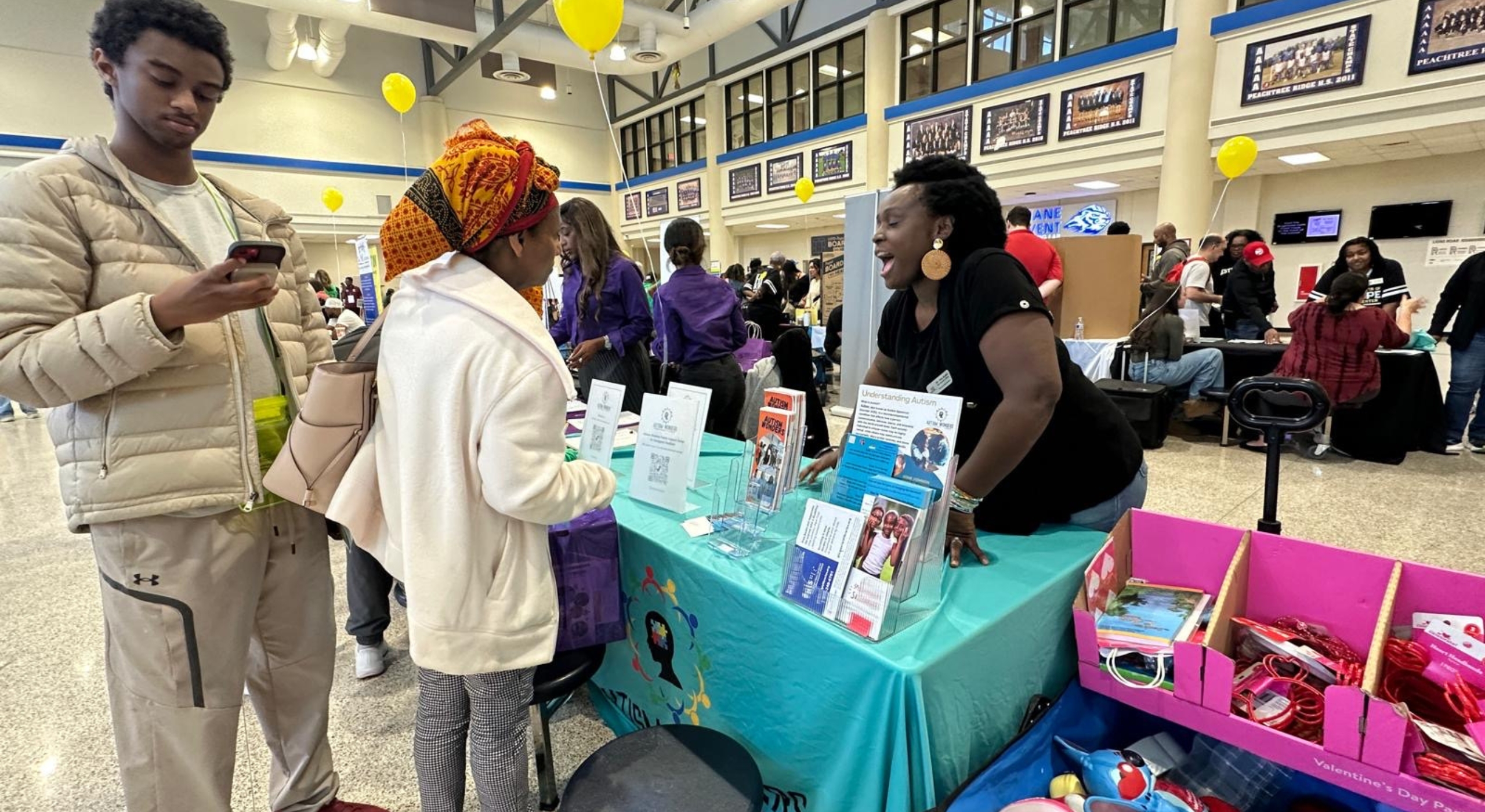 Interacting with clients at a fair